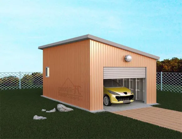 Постройка бюджетного гаража c крышей из сэндвич панелей